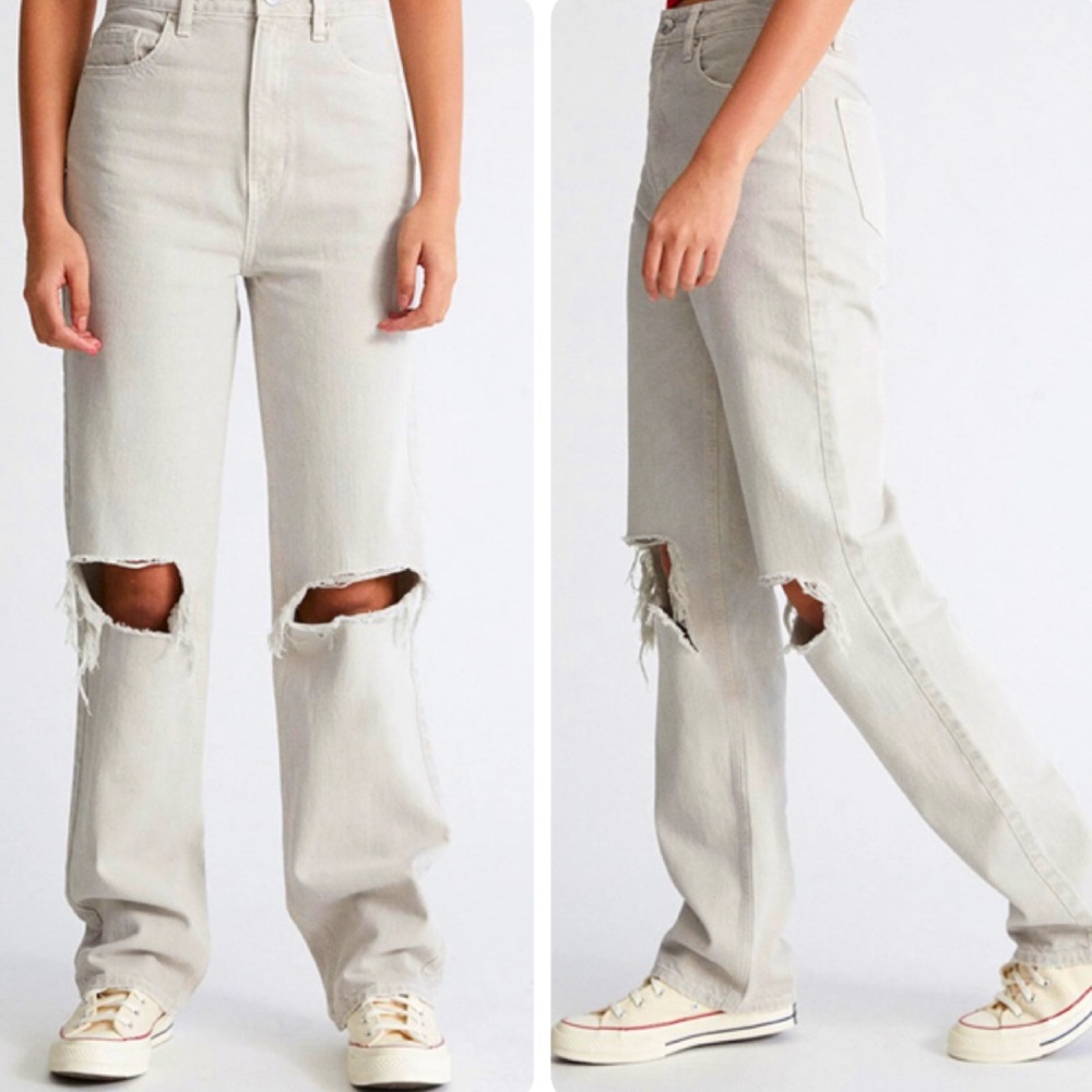 PacSun Eco Gray Ripped Boyfriend Jeans